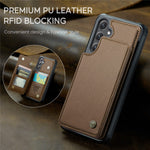 CASEME For Samsung Galaxy S25+ Phone Case C22 Leather Back Cover with RFID Blocking Card Slots