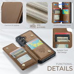 CASEME For Samsung Galaxy S25+ Phone Case C22 Leather Back Cover with RFID Blocking Card Slots