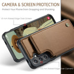 CASEME For Samsung Galaxy S25+ Phone Case C22 Leather Back Cover with RFID Blocking Card Slots