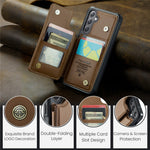 CASEME For Samsung Galaxy S25+ Phone Case C22 Leather Back Cover with RFID Blocking Card Slots