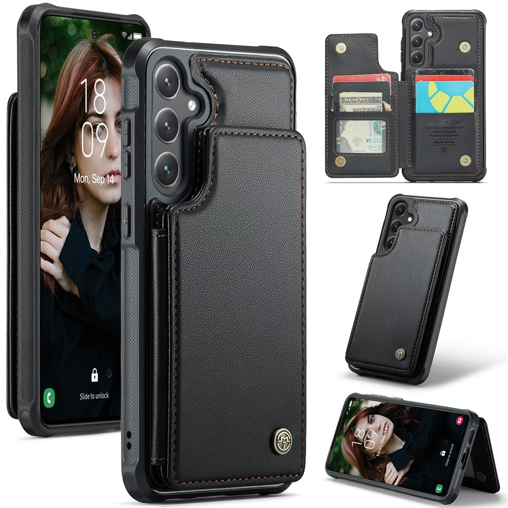 CASEME For Samsung Galaxy S25+ Phone Case C22 Leather Back Cover with RFID Blocking Card Slots