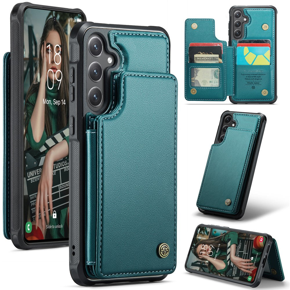 CASEME For Samsung Galaxy S25+ Phone Case C22 Leather Back Cover with RFID Blocking Card Slots