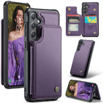 CASEME For Samsung Galaxy S25+ Phone Case C22 Leather Back Cover with RFID Blocking Card Slots