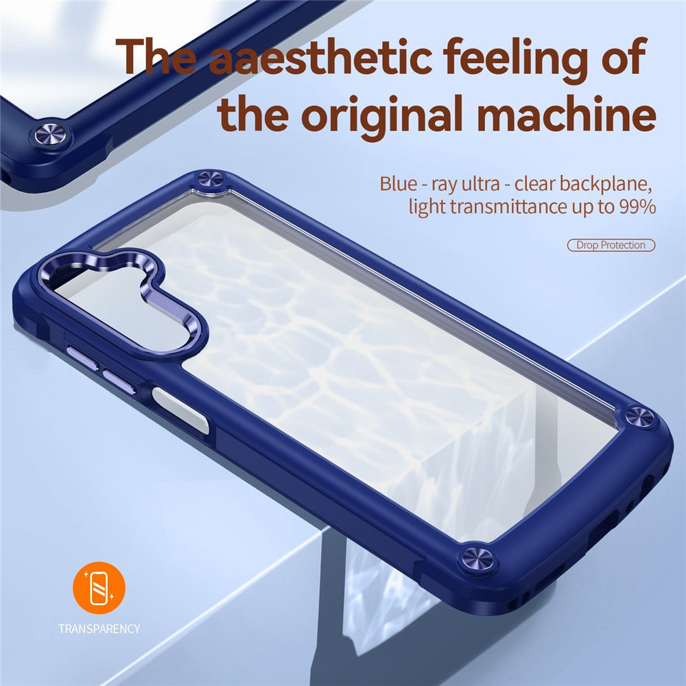 For Samsung Galaxy A26 5G Case Anti-Drop Alloy Lens Frame PC + TPU Phone Cover
