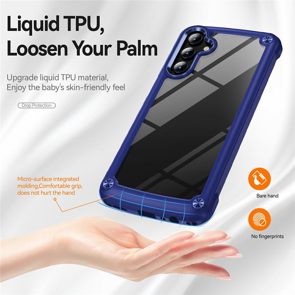 For Samsung Galaxy A37 5G / A36 5G Case Anti-Drop Alloy Lens Frame PC + TPU Phone Cover
