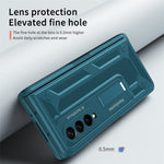 Til Samsung Galaxy Z Fold4 5G Anti-drop Sammenklappeligt Telefoncover Kickstand Magnetisk Hængsel Smartphone Cover med Hærdet Glas Skærmbeskyttelsesfilm