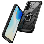 For Samsung Galaxy A26 5G Case Alloy Lens Frame PC + TPU Kickstand Phone Back Cover