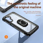For Samsung Galaxy A26 5G Case Alloy Lens Frame PC + TPU Kickstand Phone Back Cover