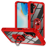 For Samsung Galaxy A26 5G Case Alloy Lens Frame PC + TPU Kickstand Phone Back Cover