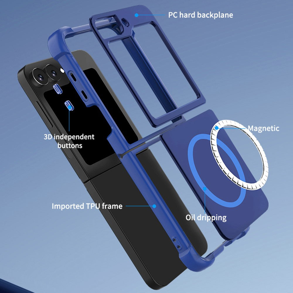 Samsung Galaxy Z Flip7 FE 5G / Z Flip6 5G Magnetiskt Skal TPU + PC Matt mobilskal