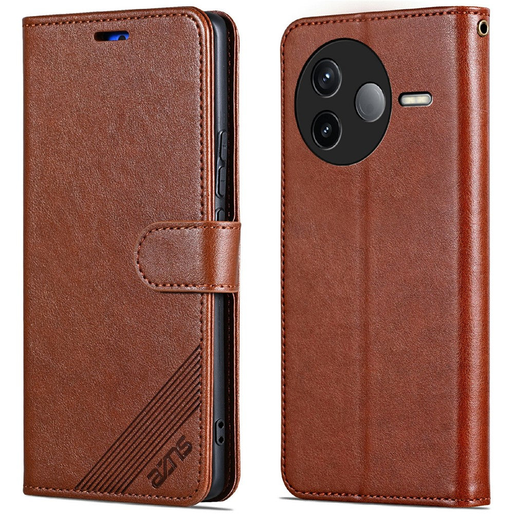 AZNS For Xiaomi Poco F7 Pro 5G / Redmi K80 5G Case Anti-Scratch PU Leather Stand Wallet Phone Cover