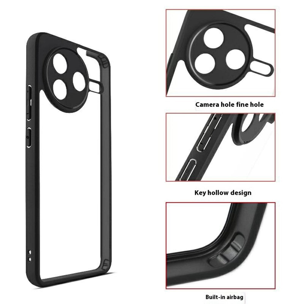 For Xiaomi Poco F7 Pro 5G / Redmi K80 5G Case Shockproof PC + TPU Clear Back Phone Cover