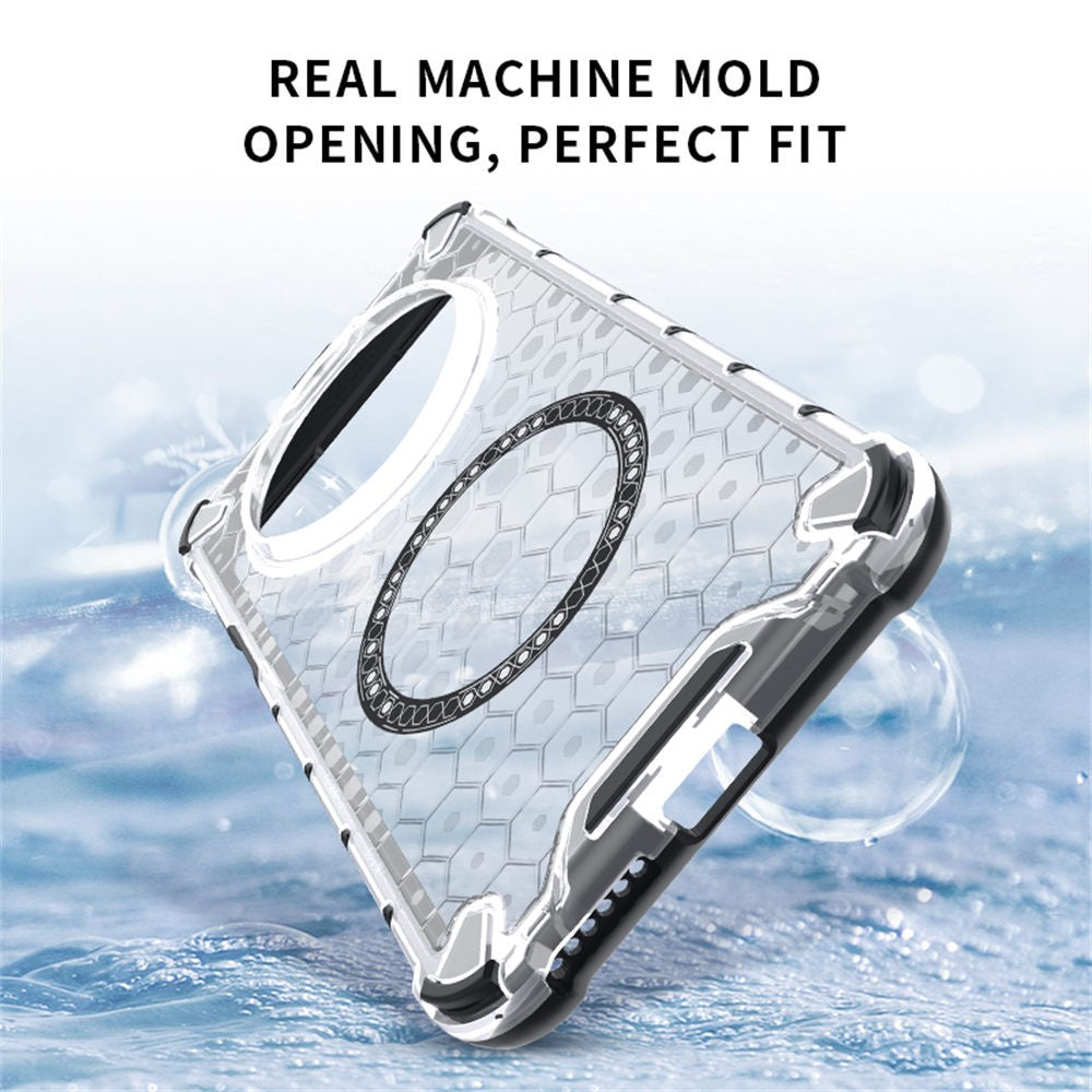For Huawei Mate 70 Magnetic Case Honeycomb Design TPU + PC Phone Cover