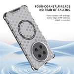 For Huawei Mate 70 Magnetic Case Honeycomb Design TPU + PC Phone Cover
