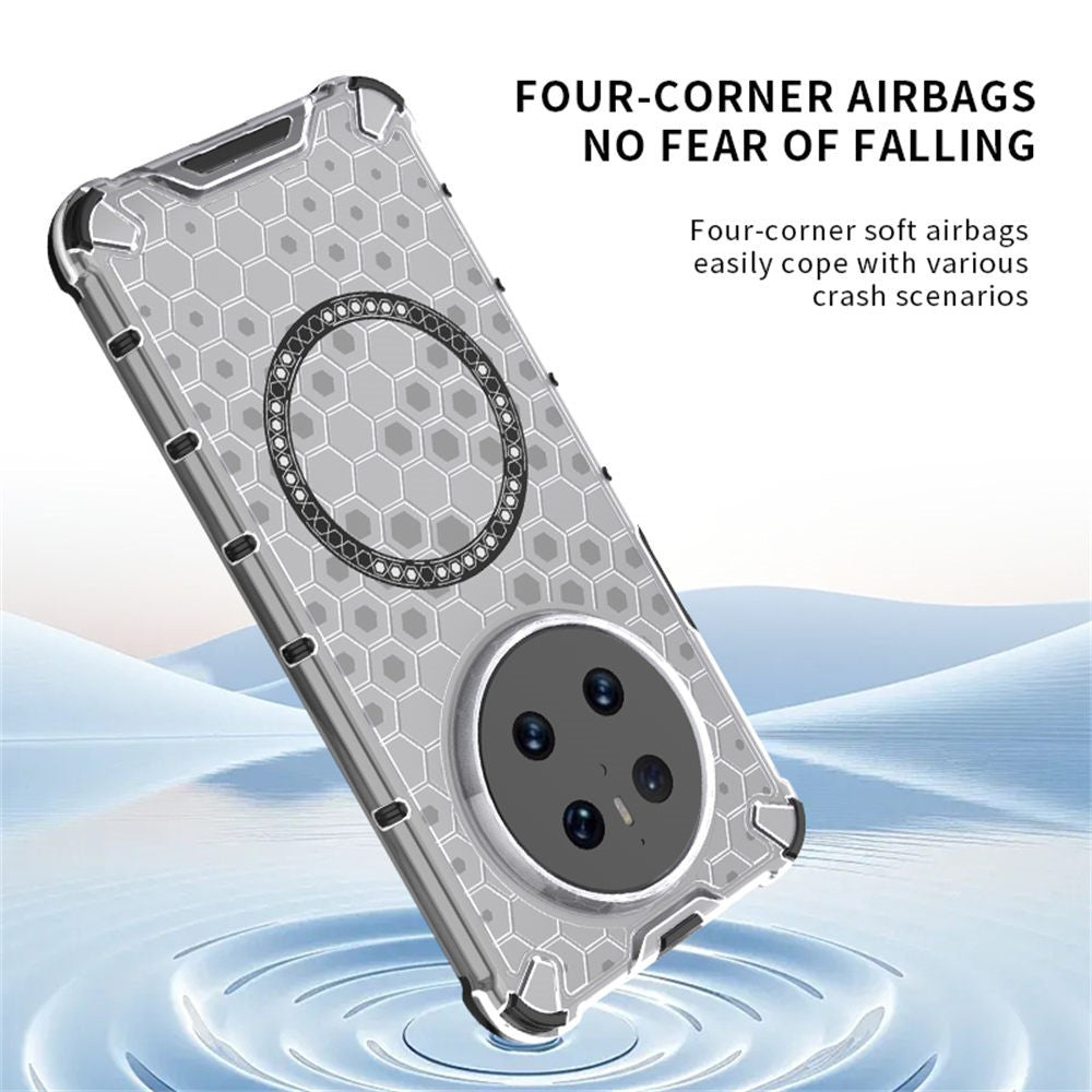For Huawei Mate 70 Magnetic Case Honeycomb Design TPU + PC Phone Cover