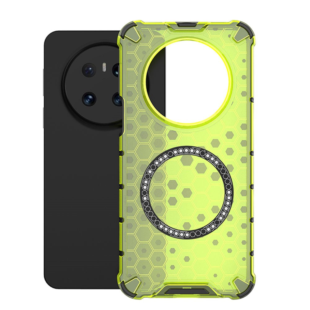For Huawei Mate 70 Magnetic Case Honeycomb Design TPU + PC Phone Cover
