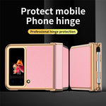Til Samsung Galaxy Z Flip3 5G Anti-ridse Telefoncover med To Hængsler Litchi Tekstur Sammenfoldeligt Mobiltelefon Beskyttelsescover med Teleskop Stylus