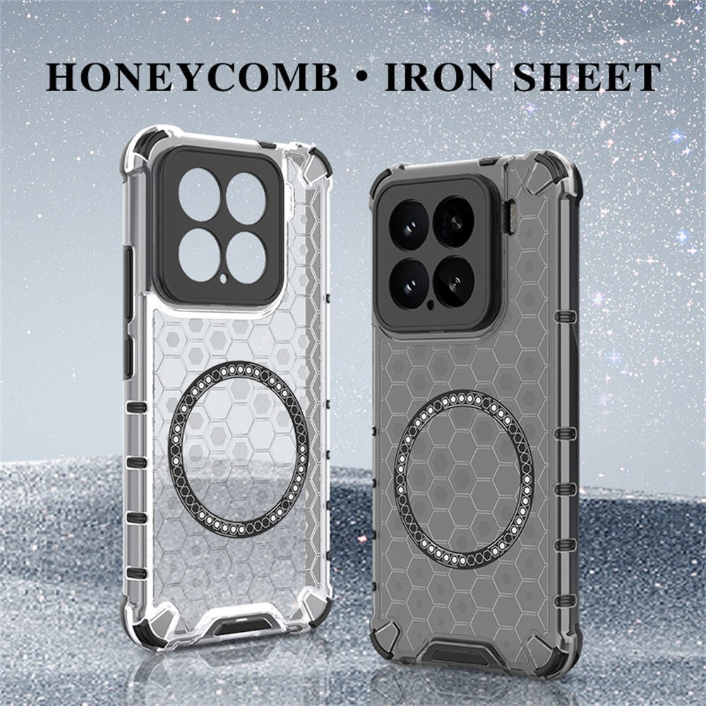 For Xiaomi 15 Magnetic Case Honeycomb Design TPU + PC Phone Cover