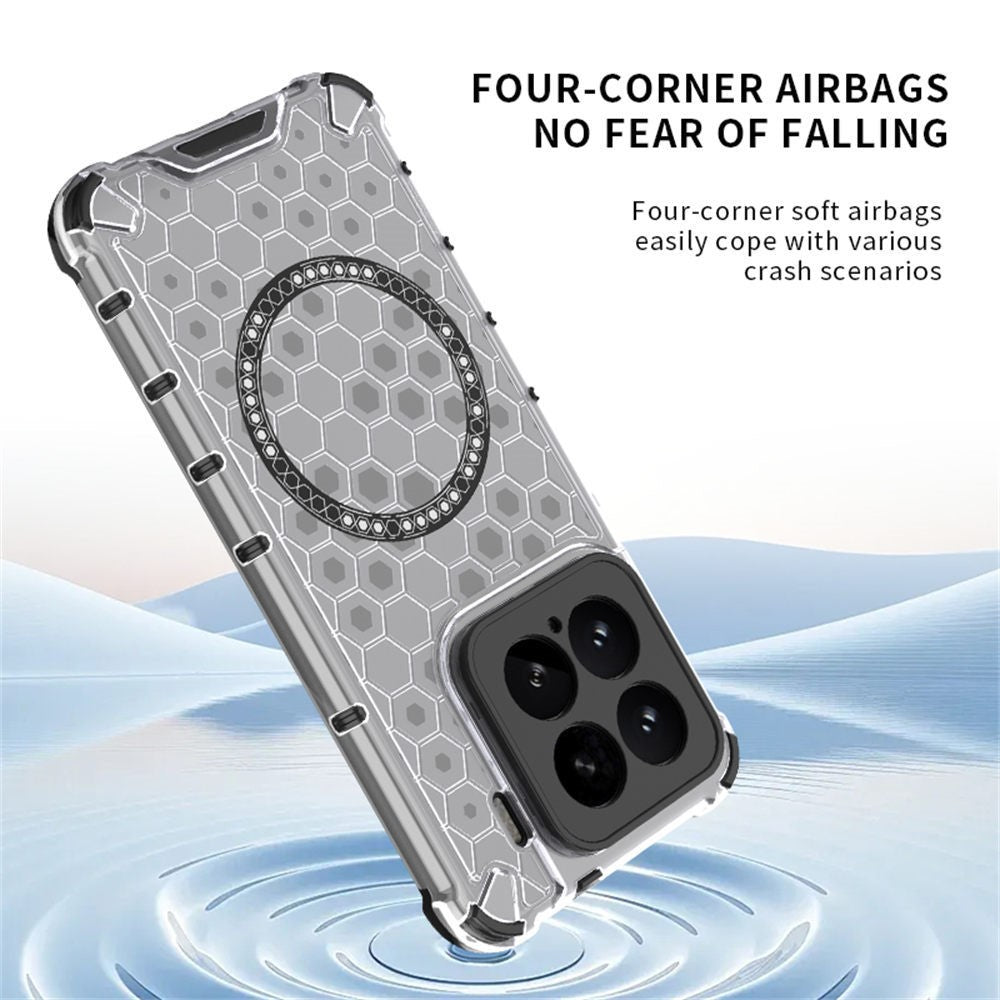 For Xiaomi 15 Magnetic Case Honeycomb Design TPU + PC Phone Cover