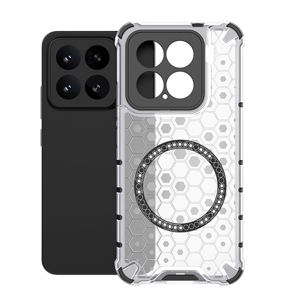 For Xiaomi 15 Magnetic Case Honeycomb Design TPU + PC Phone Cover