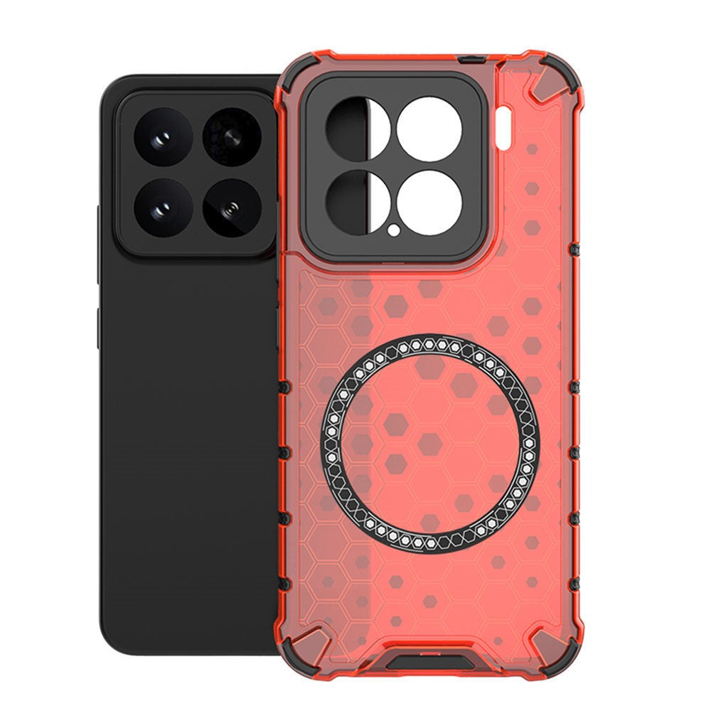 For Xiaomi 15 Magnetic Case Honeycomb Design TPU + PC Phone Cover