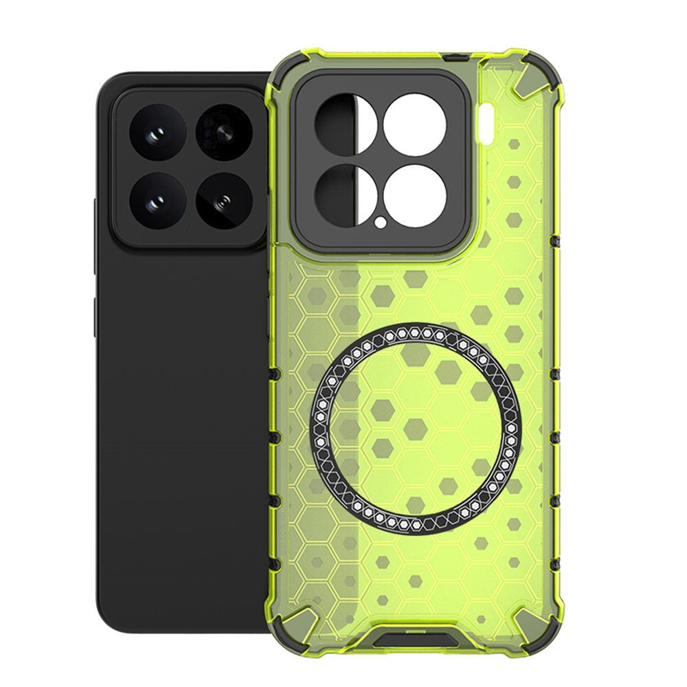 For Xiaomi 15 Magnetic Case Honeycomb Design TPU + PC Phone Cover