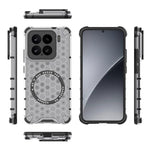 For Xiaomi 15 Pro Magnetic Case Honeycomb Design TPU + PC Phone Cover