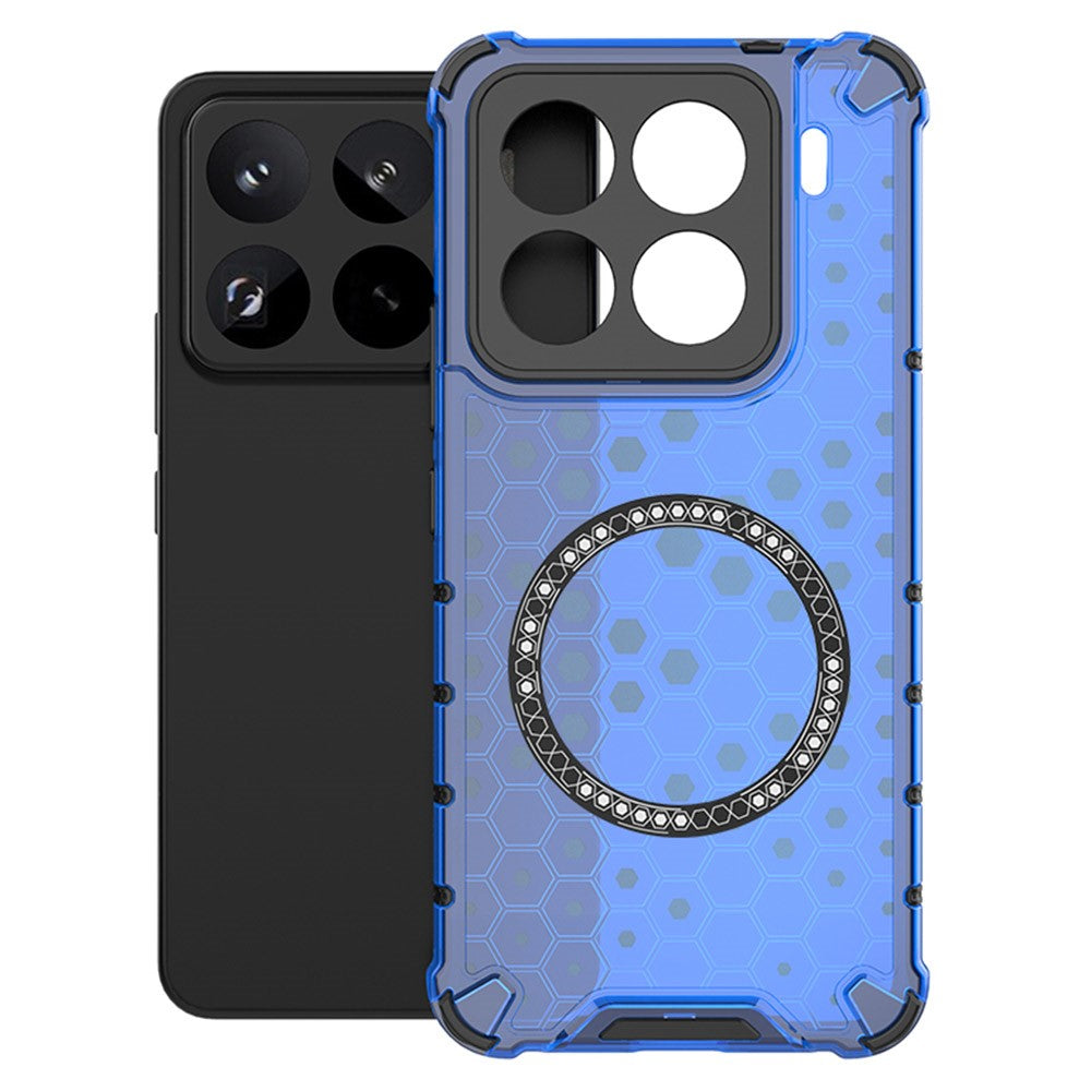 For Xiaomi 15 Pro Magnetic Case Honeycomb Design TPU + PC Phone Cover