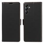 Samsung Galaxy A15 5G / 4G-cover med magnetisk spændelukning i siden, RFID-blokerende pungcover i læder