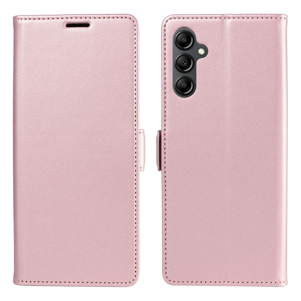 Samsung Galaxy A15 5G / 4G-cover med magnetisk spændelukning i siden, RFID-blokerende pungcover i læder