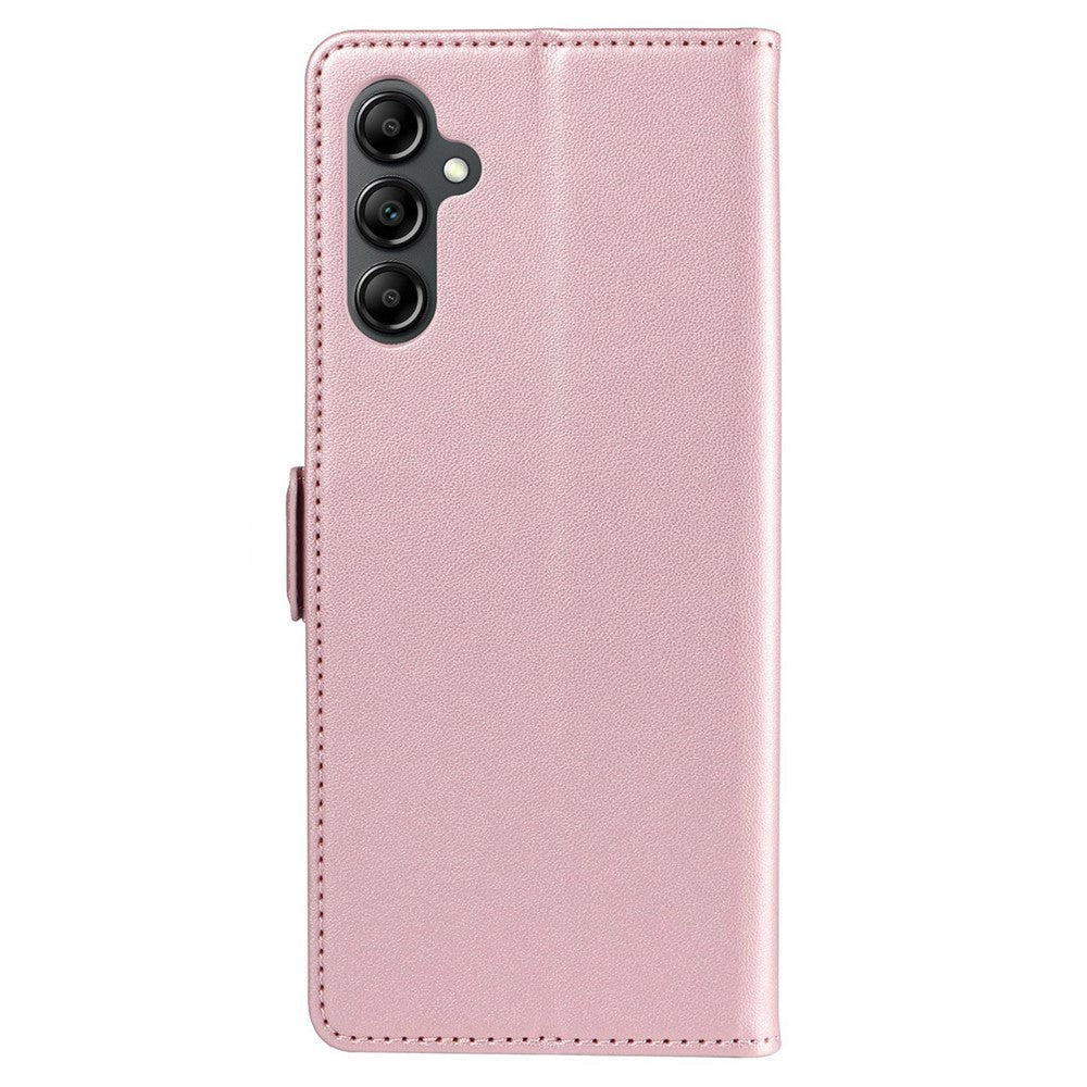 Samsung Galaxy A15 5G / 4G-cover med magnetisk spændelukning i siden, RFID-blokerende pungcover i læder