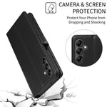 Samsung Galaxy A15 5G / 4G-cover med magnetisk spændelukning i siden, RFID-blokerende pungcover i læder