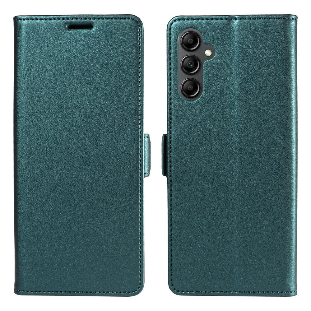 Samsung Galaxy A15 5G / 4G-cover med magnetisk spændelukning i siden, RFID-blokerende pungcover i læder