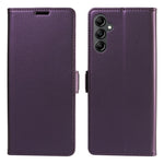 Samsung Galaxy A15 5G / 4G-cover med magnetisk spændelukning i siden, RFID-blokerende pungcover i læder