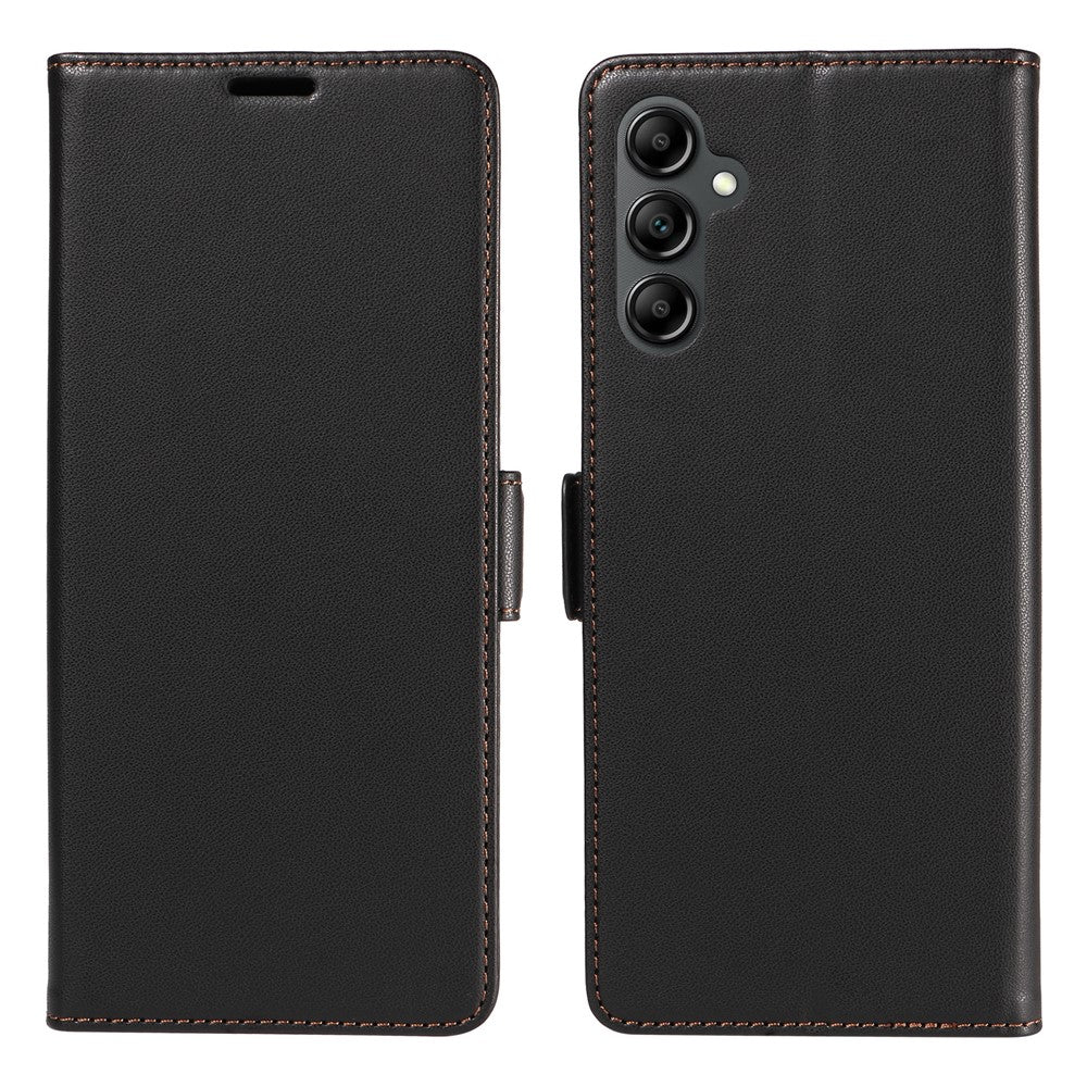 Samsung Galaxy A24 4G (162,1 x 77,6 x 8,3 mm) fodral med magnetisk spänne på sidan, RFID-blockerande läderplånboksfodral