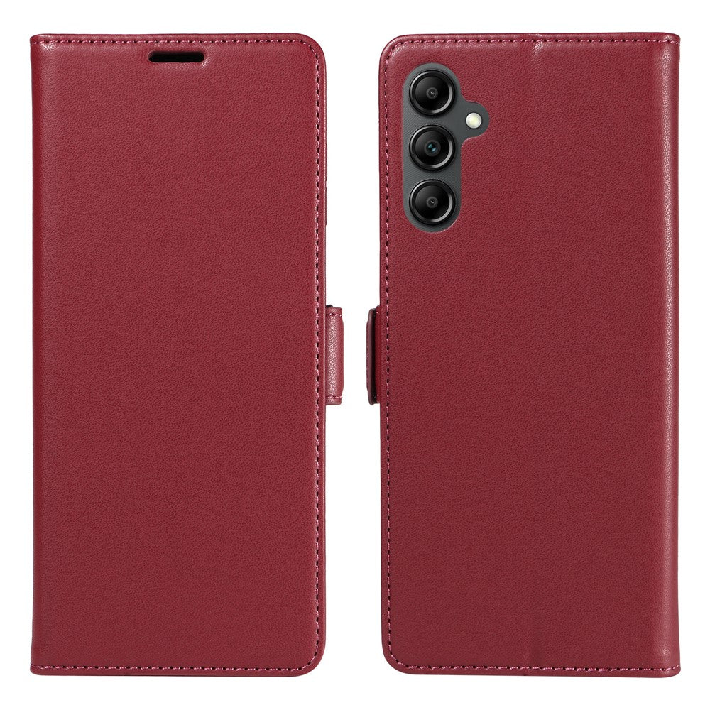 Samsung Galaxy A24 4G (162,1 x 77,6 x 8,3 mm) fodral med magnetisk spänne på sidan, RFID-blockerande läderplånboksfodral