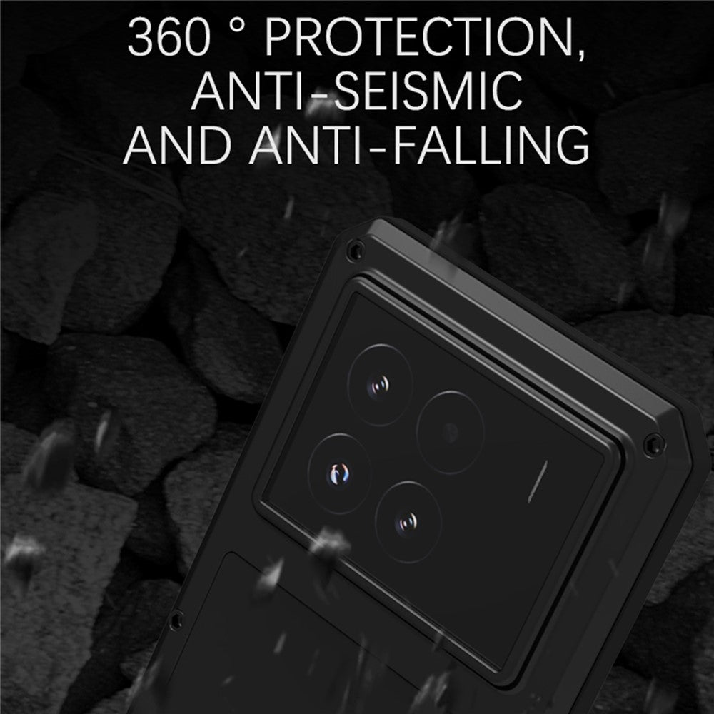 LOVE MEI For Xiaomi 15 Pro Case Tempered Glass Screen Protector Metal + Silicone Phone Cover