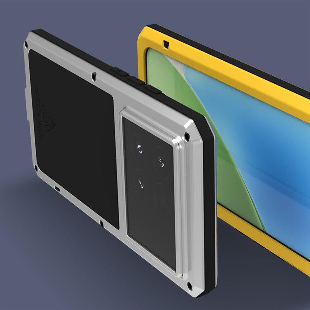 LOVE MEI For Xiaomi 15 Pro Case Tempered Glass Screen Protector Metal + Silicone Phone Cover