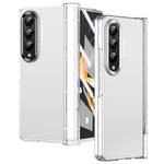 Til Samsung Galaxy Z Fold4 5G Anti-fald Sammenklappelig Telefonetui Fuld Beskyttelse Hængsel Hårdt PC Telefoncover med To Forgyldte Linsecirkler