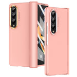 Til Samsung Galaxy Z Fold4 5G Anti-fald Sammenklappelig Telefonetui Fuld Beskyttelse Hængsel Hårdt PC Telefoncover med To Forgyldte Linsecirkler