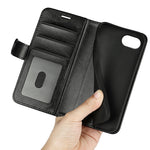 Til iPhone 17e / 16e Pung Etui Crazy Horse Tekstur Stativ Læder Telefoncover