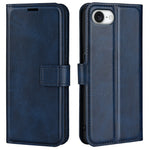 Til iPhone 17e / 16e Stand Cover Ridsefast Kalveskindsstruktur Læder Telefoncover