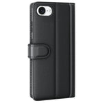 For iPhone 17e / 16e Case Genuine Split Leather Phone Cover with Wallet Stand