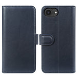 For iPhone 17e / 16e Case Genuine Split Leather Phone Cover with Wallet Stand