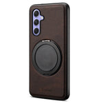 DENIOR A14 For Samsung Galaxy A55 5G Magnetic Case Rotary Kickstand Leather PC TPU Phone Cover