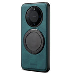 DENIOR A14 For Huawei Mate 60 Pro / Mate 60 Pro+ Magnetic Case Rotary Kickstand Leather PC TPU Phone Cover