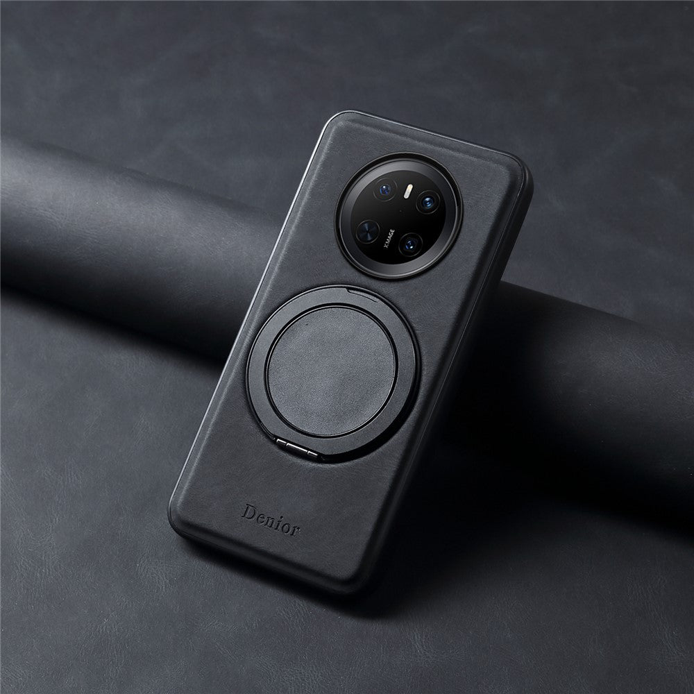 DENIOR A14 För Huawei Mate 70 Magnetiskt Skal Roterande Stativ Läder PC TPU mobilskal