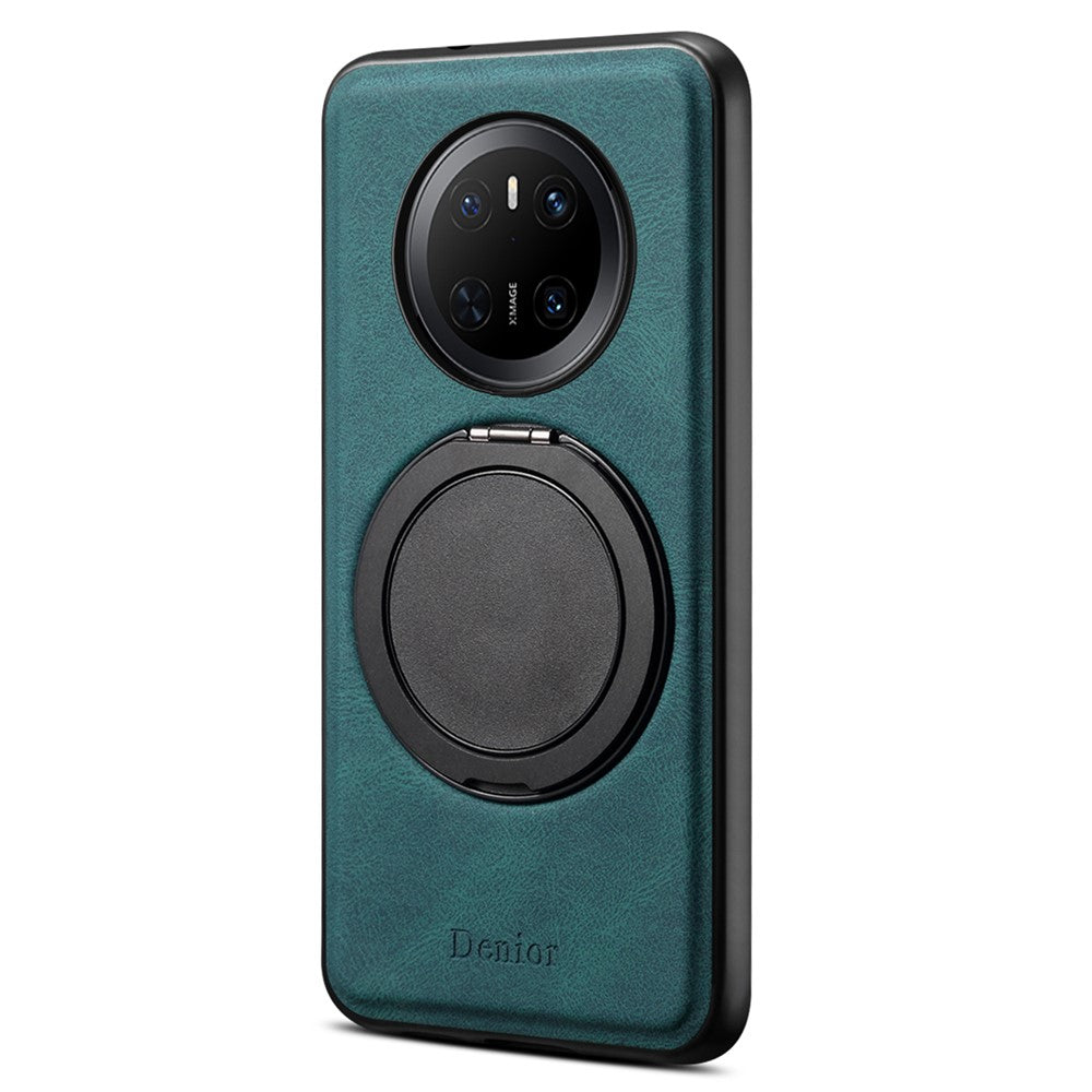 DENIOR A14 För Huawei Mate 70 Magnetiskt Skal Roterande Stativ Läder PC TPU mobilskal