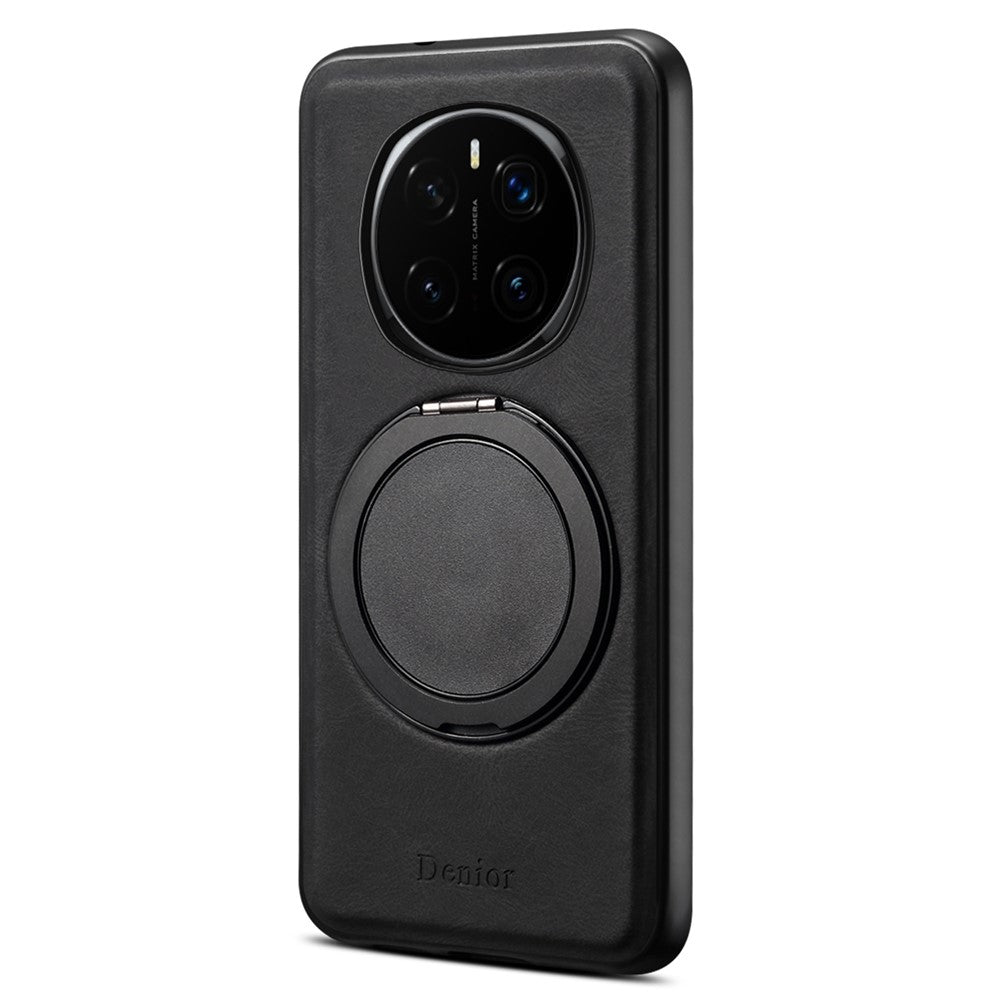 DENIOR A14 For Honor Magic7 Pro 5G Magnetic Case Rotary Kickstand Leather PC TPU Phone Cover