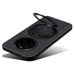 DENIOR A14 For Honor Magic7 Pro 5G Magnetic Case Rotary Kickstand Leather PC TPU Phone Cover